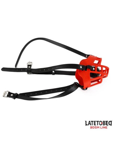 Muselière avec Bâillon-Boule Muzzgag Rouge