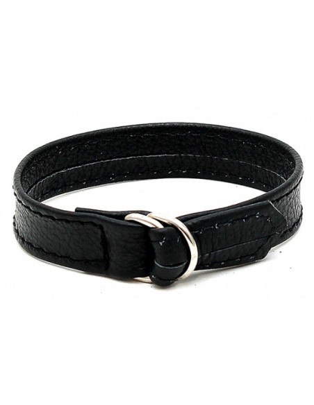 Cockring en cuir Line 11mm Noir