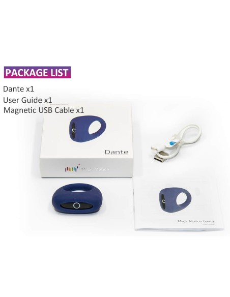 Cockring Vibrant Contrôle à Distance DANTE 28mm