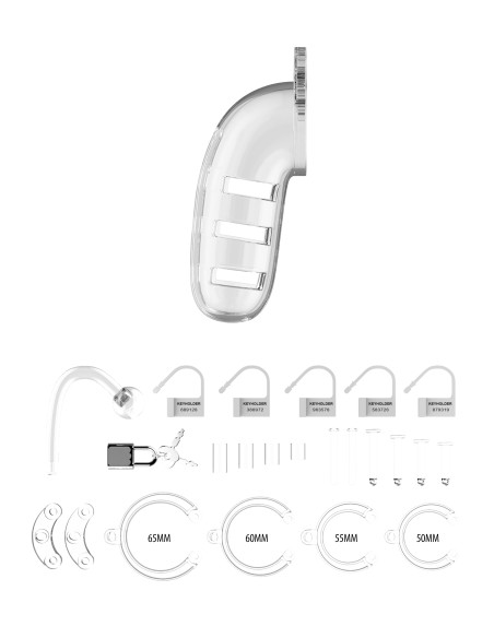 Cage de chasteté avec Plug ManCage Modèle 12 13 x 4.5 cm Transparente