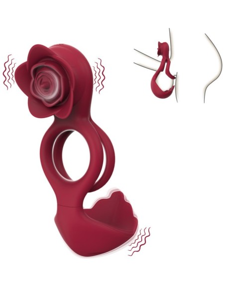 Cockring avec Rose Vibrante ROSEVIBS