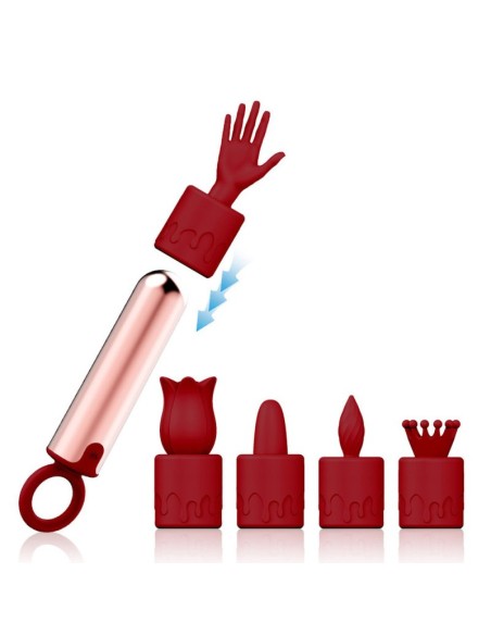 Bullet Vibrant avec 5 embouts Five Blocks