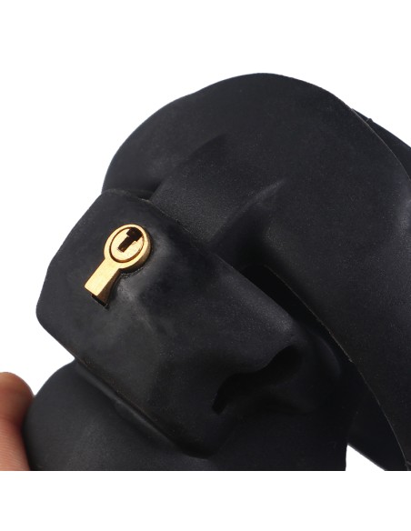 Cage de Chasteté Silicone Flexty S 9 x 3.5cm Noire