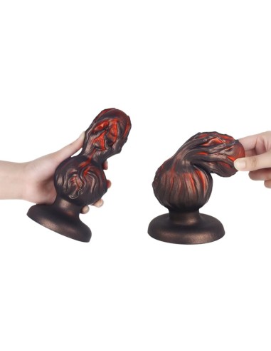 Plug Skullis XL 18 x 8.5 cm Rouge-Noir