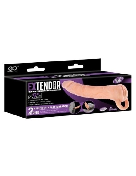 Gaine de pénis + masturbateur Extendor 9 - 22 x 5cm