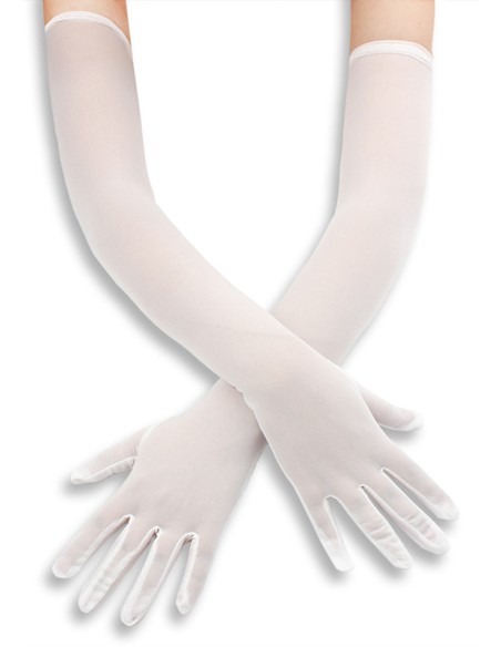 Gants Longs Mesh Gloves 50cm Blancs