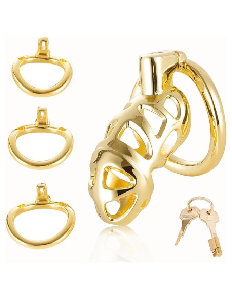Cage de chasteté Very Lock 10.5 x 3.5 cm Dorée Cage de chasteté Very Lock 10.5 x 3.5 cm Dorée