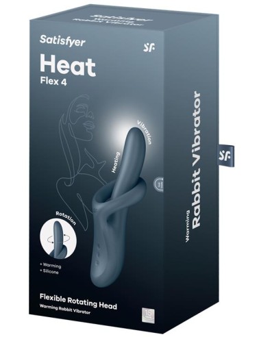 Vibro Rabbit Heat Flex 4 Gris