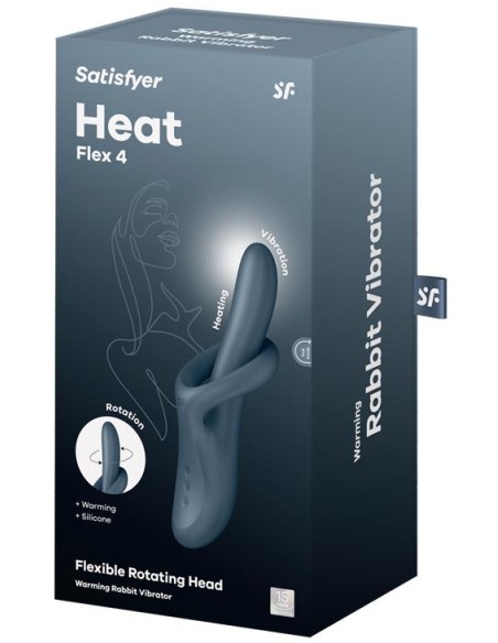 Vibro Rabbit Heat Flex 4 Gris