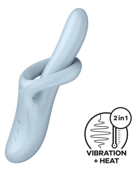 Vibro Rabbit Heat Flex 4 Bleu