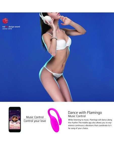 Oeuf Vibrant Flamingo avec Contrôle à distance 7.2 x 3 cm