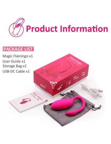 Oeuf Vibrant Flamingo avec Contrôle à distance 7.2 x 3 cm