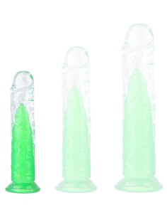 Gode transparent Jellis S 17 x 3.3cm Vert