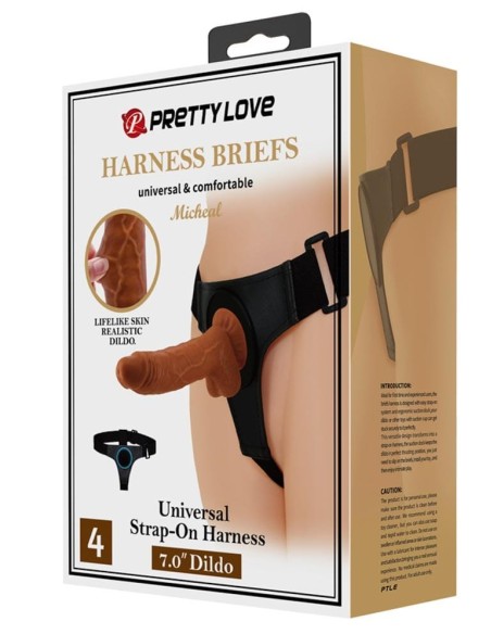 Gode Ceinture Micheal 15 x 4.3cm Marron