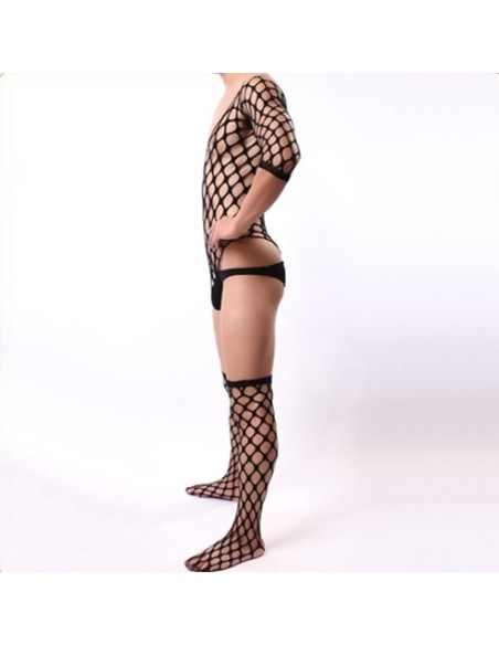 Combi Filet avec Chaussettes Noir