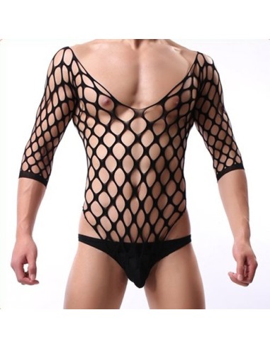 Combi Filet avec Chaussettes Noir