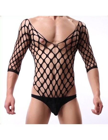 Combi Filet avec Chaussettes Noir