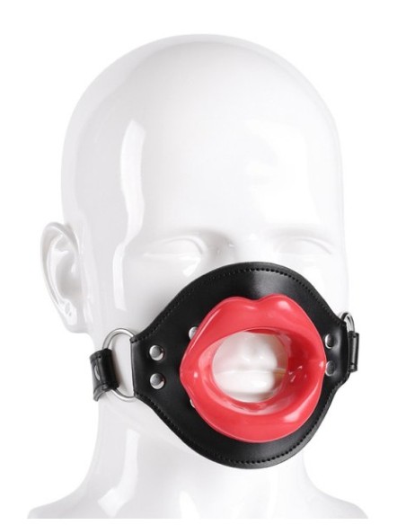 Bâillon Lips Gag Noir-Rouge