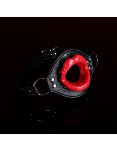 Bâillon Lips Gag Noir-Rouge