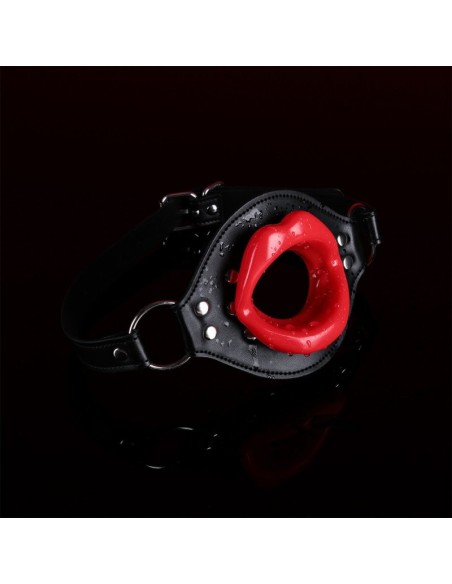 Bâillon Lips Gag Noir-Rouge