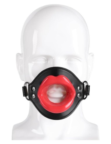 Bâillon Lips Gag Noir-Rouge