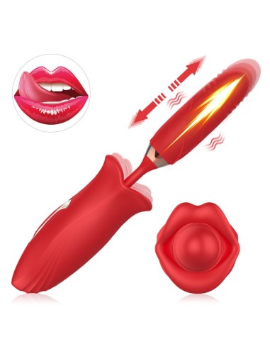 Vibro Poussée et Bouche Doble Sens 10.5 x 3.1cm