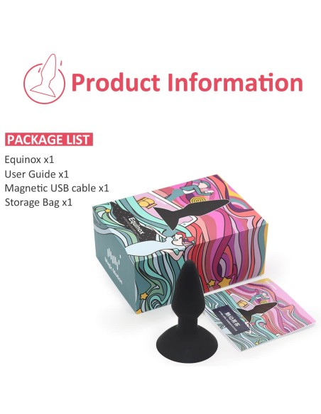 Plug Vibrant Contrôle à Distance EQUINOX 9 x 3.5 cm