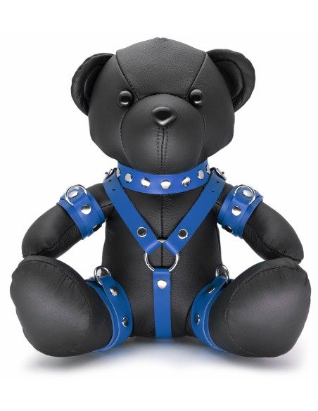 Ours en cuir Bendy The Bdsm Teddy Bear Bleu