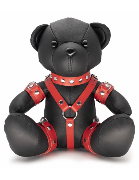 Ours en cuir Bendy The Bdsm Teddy Bear Rouge
