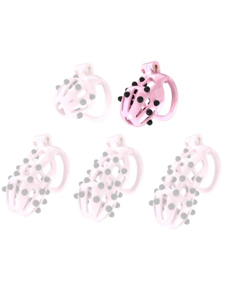 Cage de chasteté Point Up M 8 x 3.7 cm Rose