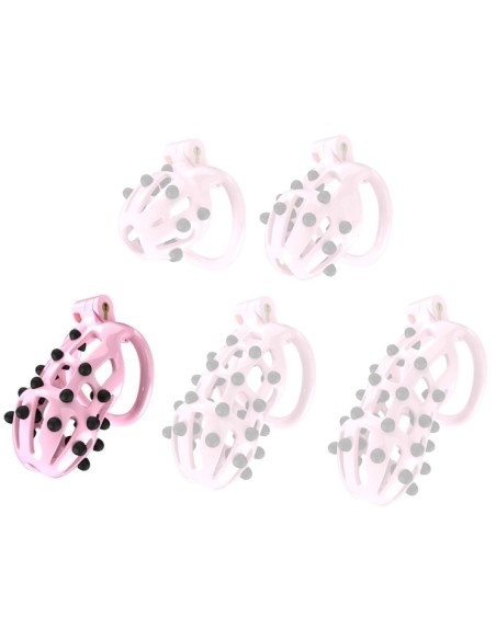 Cage de chasteté Point Up L 10 x 4 cm Rose