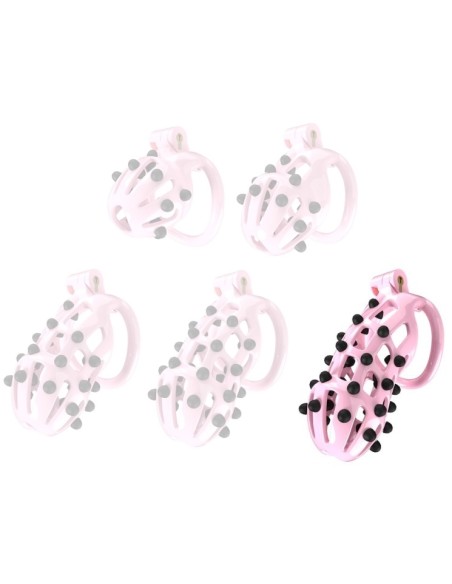 Cage de chasteté Point Up XXL 12 x 4 cm Rose