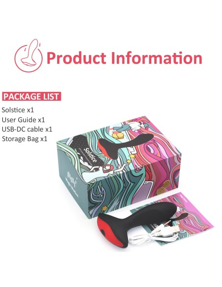 Stimulateur de prostate vibrant SOLSTICE 10 x 3.2 cm