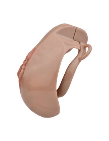 Cage de Chasteté avec Harnais Sislab 5.5 x 3.5cm Marron