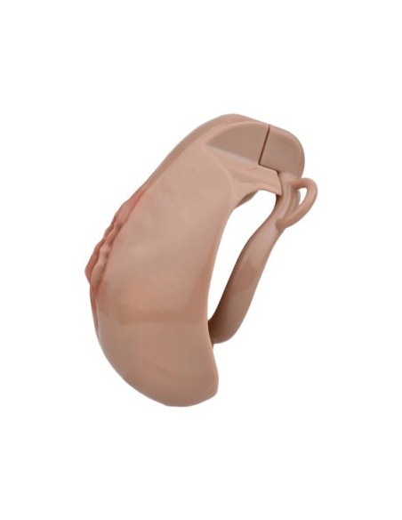 Cage de Chasteté avec Harnais Sislab 5.5 x 3.5cm Marron