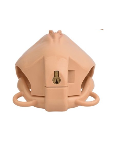 Cage de Chasteté avec Harnais Sislab 5.5 x 3.5cm Beige