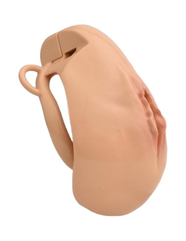 Cage de Chasteté avec Harnais Sislab 5.5 x 3.5cm Beige