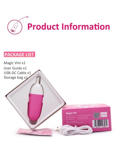 Oeuf vibrant Vini Contrôle à distance 10 x 3.6 cm