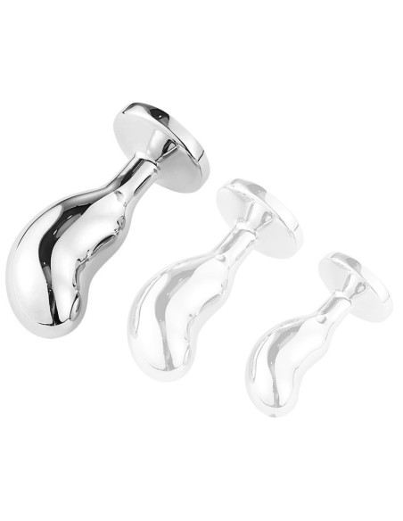 Plug bijou Bean Silver L 9 x 3.5cm Rose Plug bijou Bean Silver L 9 x 3.5cm Rose