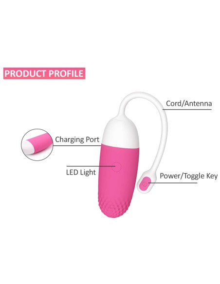 Oeuf vibrant Vini Contrôle à distance 10 x 3.6 cm