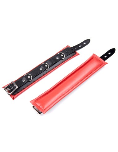 Kit Barre de maintien Collier et Menottes Simply Dom Rouge et Noir