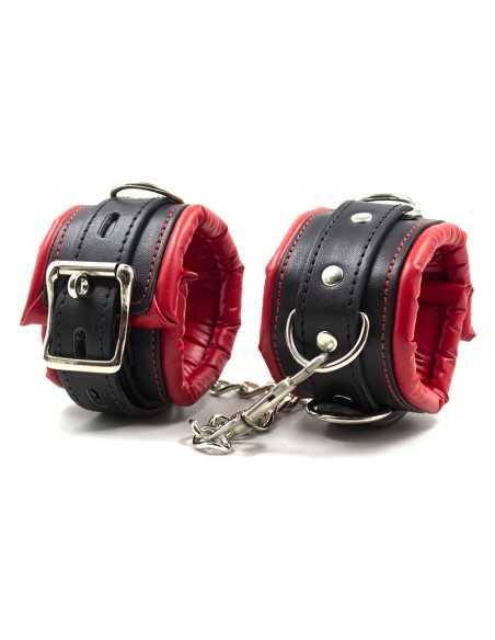 Kit Barre de maintien Collier et Menottes Simply Dom Rouge et Noir