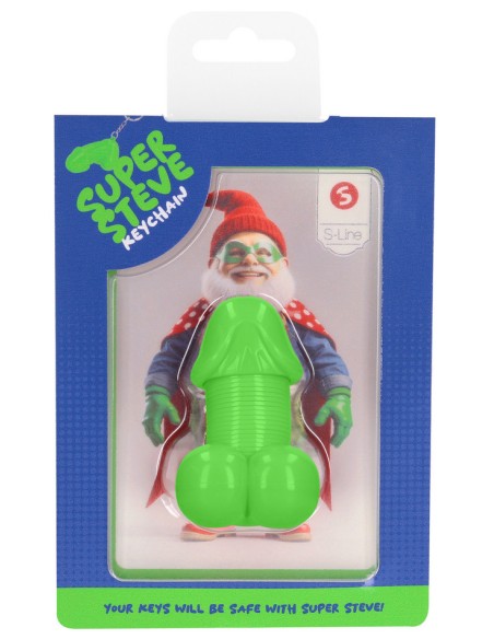 Porte-Clés Pénis Super Steve Vert