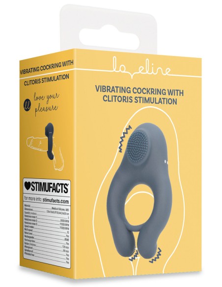 Cockring Vibrant Clitest 35mm Bleu - Anneaux Vibrants - 2