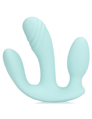 Double Plug Vibrant THREE IN ONE 10 x 3.2cm Bleu