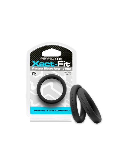 Lot de 2 Cockrings Xact-Fit n°15 - Diamètre 38mm Lot de 2 Cockrings Xact-Fit n°15 - Diamètre 38mm