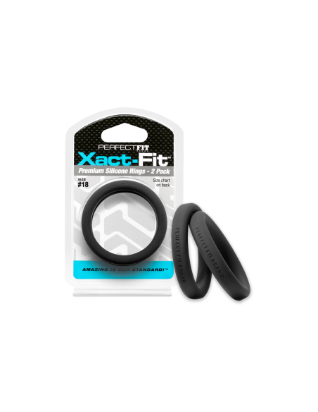 Lot de 2 Cockrings Xact-Fit n°18 - Diamètre 45mm Lot de 2 Cockrings Xact-Fit n°18 - Diamètre 45mm