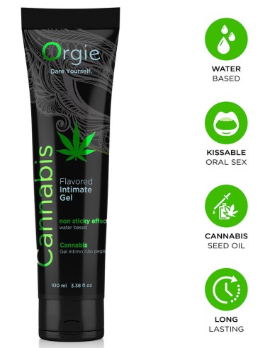 Lubrifiant Eau aromatisé Cannabis Orgie 100 ml