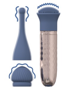 Le Thrill - Vibrateur Interchangeable 10 Vitesses - Bleu