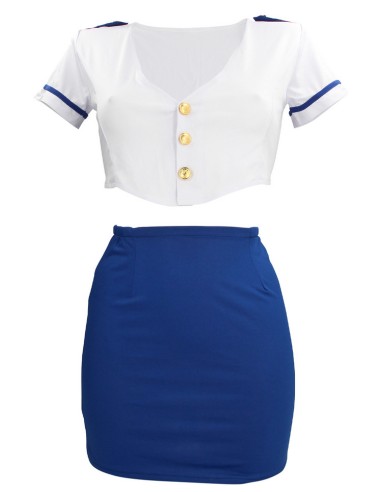 Costume sexy d'Hôtesse de l'air Stewardness S/M